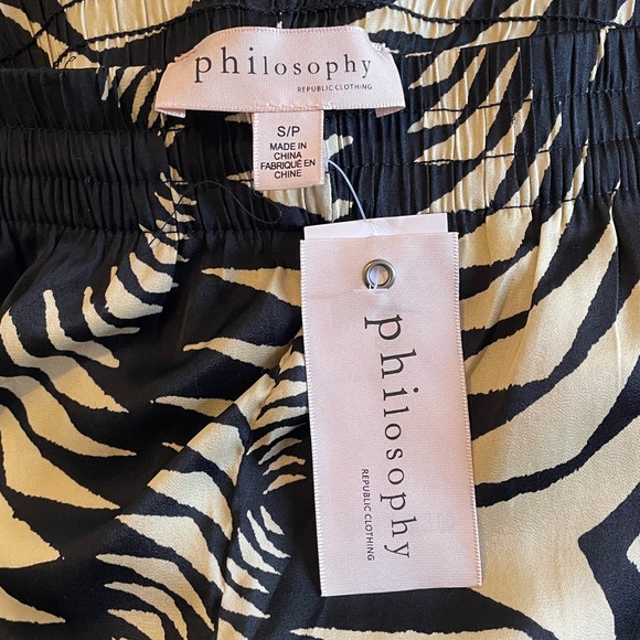 philosophy Black & Tan Printed Pants - Picture 5 of 6